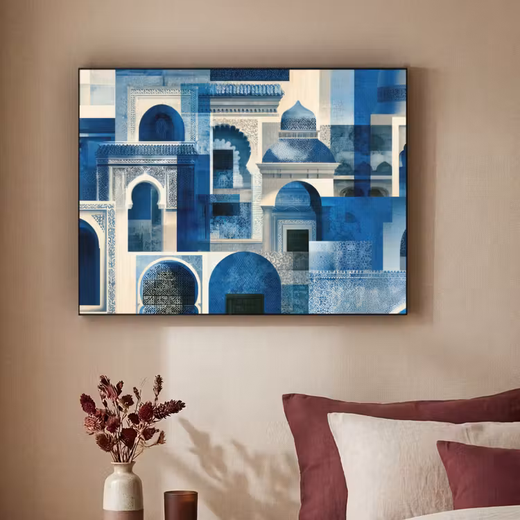 Art Frame - Abstract - Islamitisch - Blauw - Wit — 3