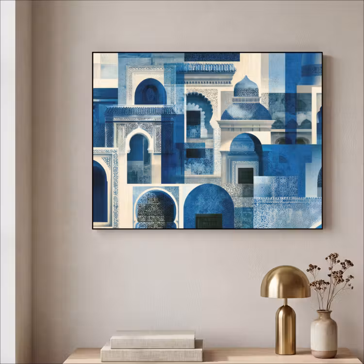 Art Frame - Abstract - Islamitisch - Blauw - Wit — 5
