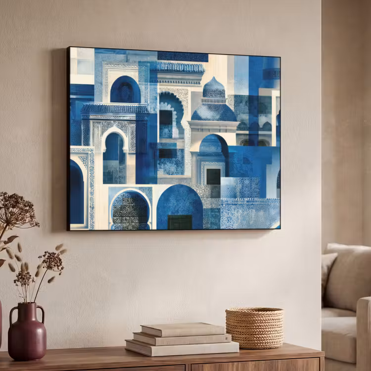 Art Frame - Abstract - Islamitisch - Blauw - Wit — 7