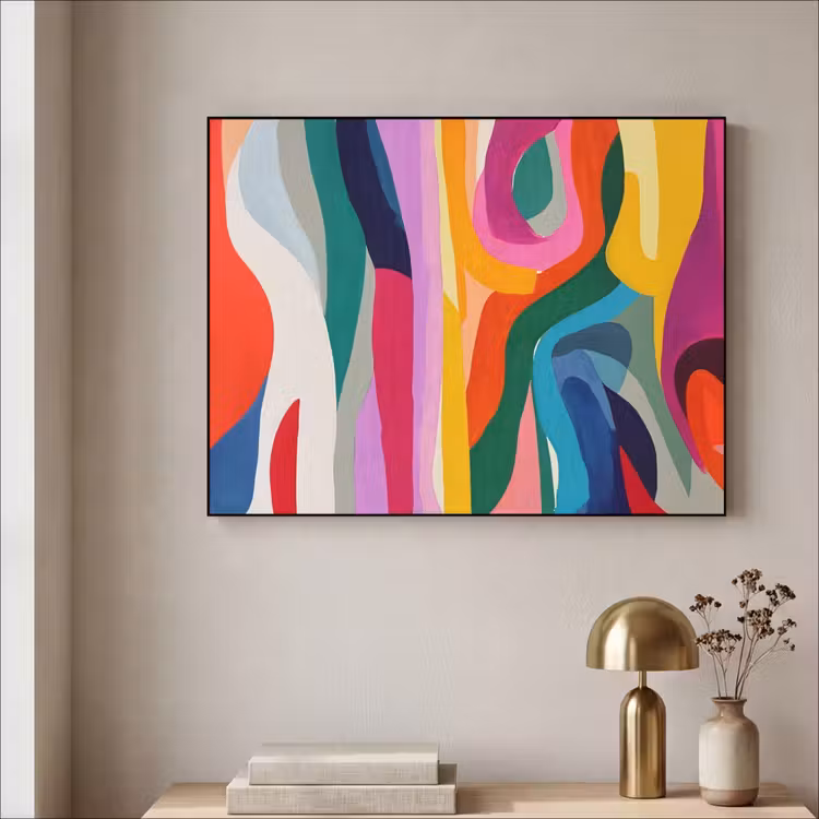 Art Frame - Abstract - Kleurrijk - Golven - Lijnen — 5