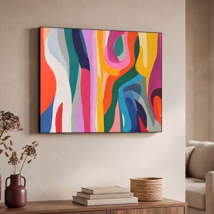 Art Frame - Abstract - Kleurrijk - Golven - Lijnen — 7
