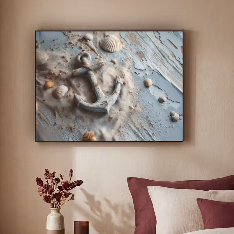 Art Frame - Anker - Hout - Schelpen - Zand — 3