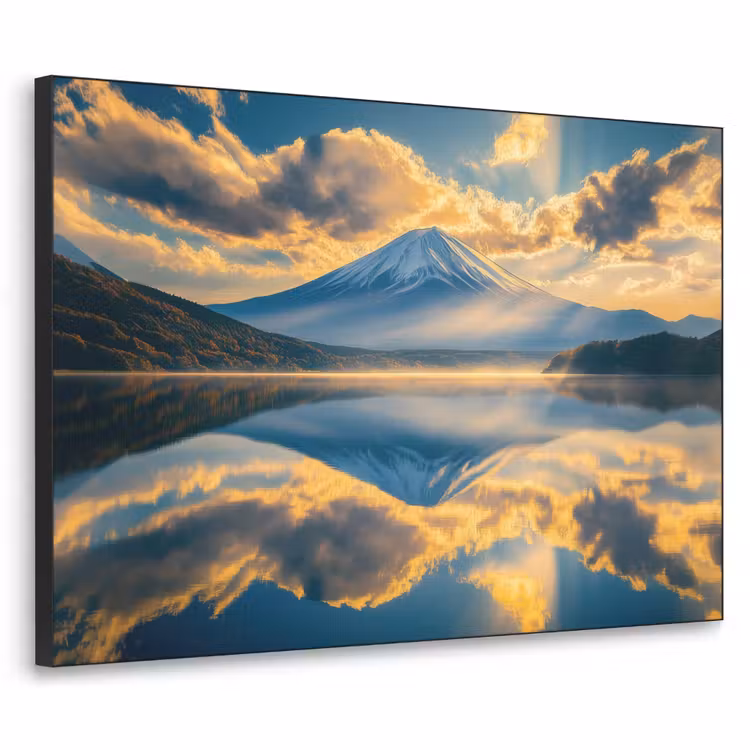 Art Frame - Berg - Rivier - Zonsondergang — 1