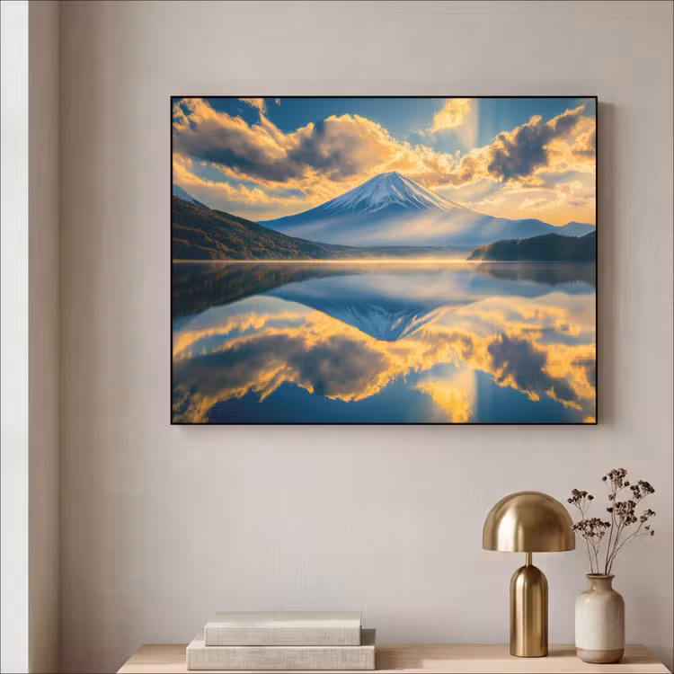 Art Frame - Berg - Rivier - Zonsondergang — 5