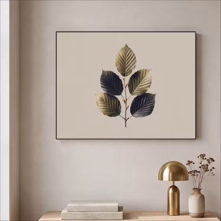 Art Frame - Beukenbladeren - Bruin - Groen - neutraal — 5