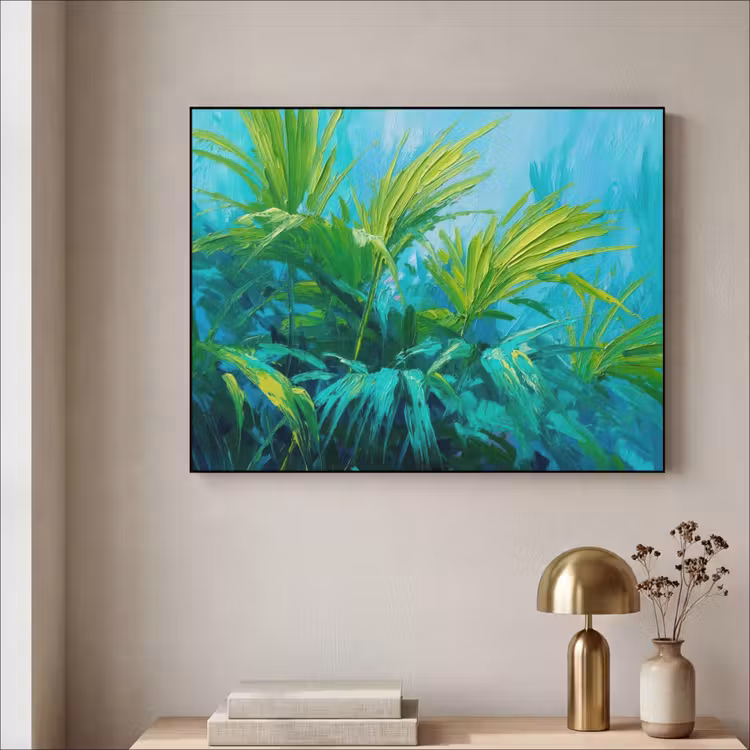 Art Frame - Bladeren - Groen - Schilderij - Abstract — 5