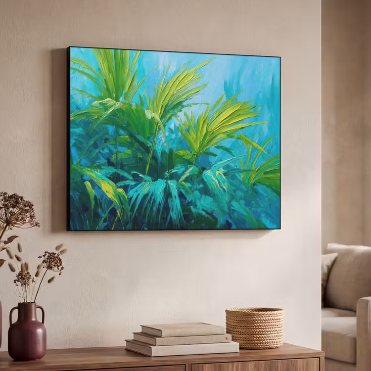 Art Frame - Bladeren - Groen - Schilderij - Abstract — 7