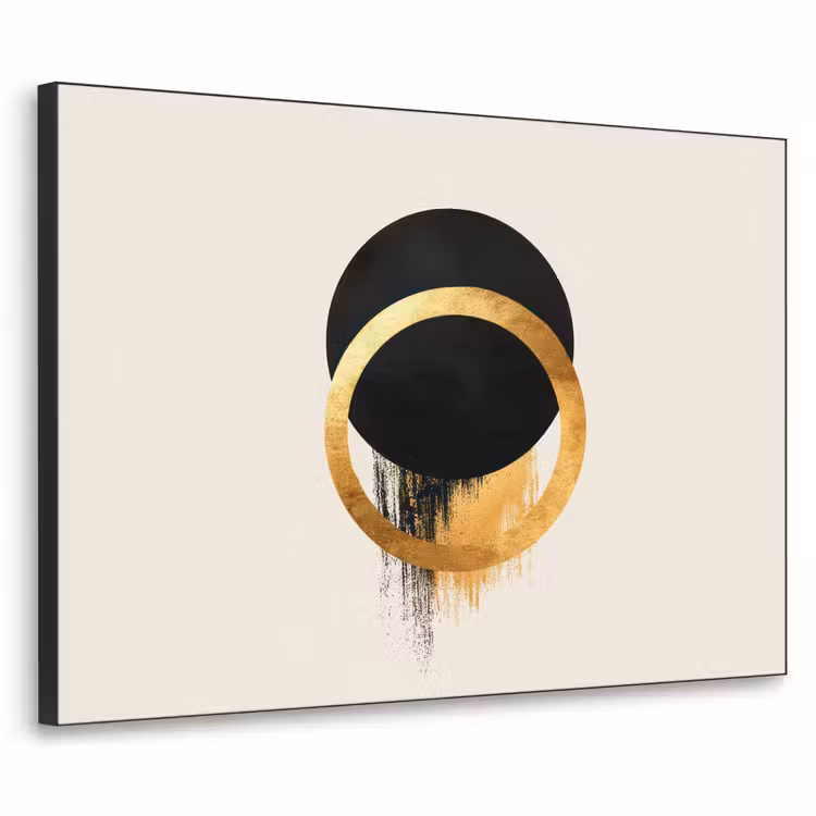 Art Frame - Abstract ontwerp - Zwarte cirkel - Verfvlekken — 1