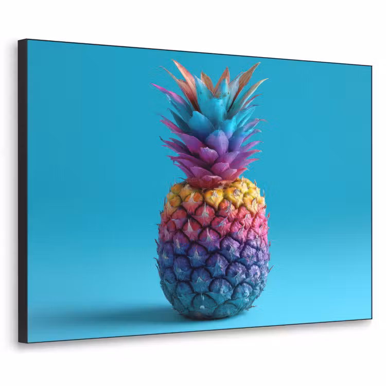 Art Frame - Ananas - Regenboog - Blauw - Popart — 1