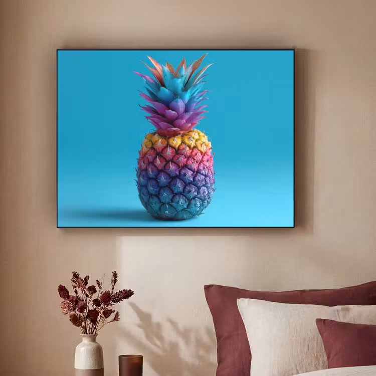 Art Frame - Ananas - Regenboog - Blauw - Popart — 3