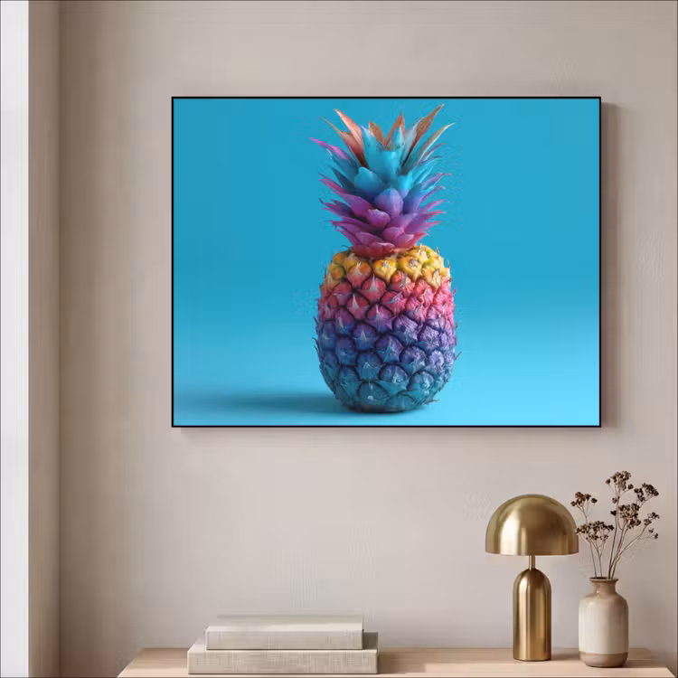 Art Frame - Ananas - Regenboog - Blauw - Popart — 5