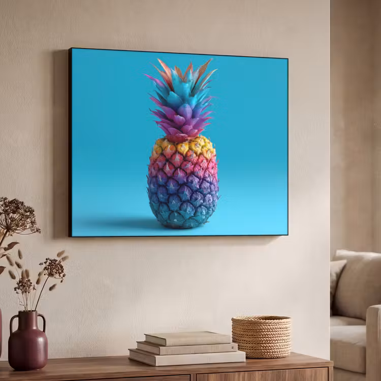 Art Frame - Ananas - Regenboog - Blauw - Popart — 7