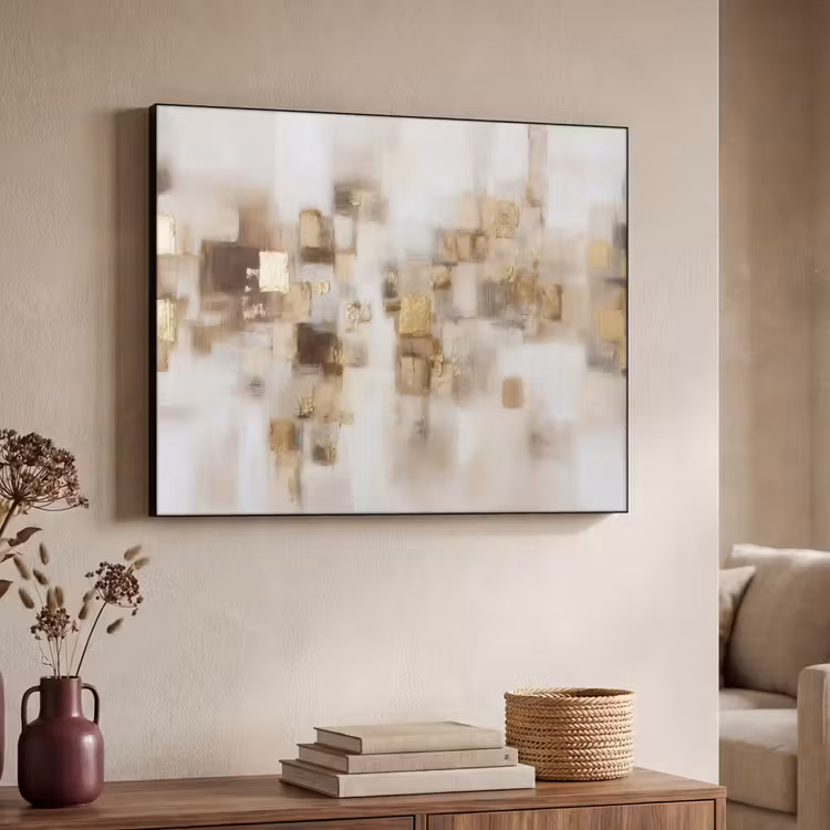 Art Frame - Abstracte vierkanten - Aardetonen - Mistig — 7