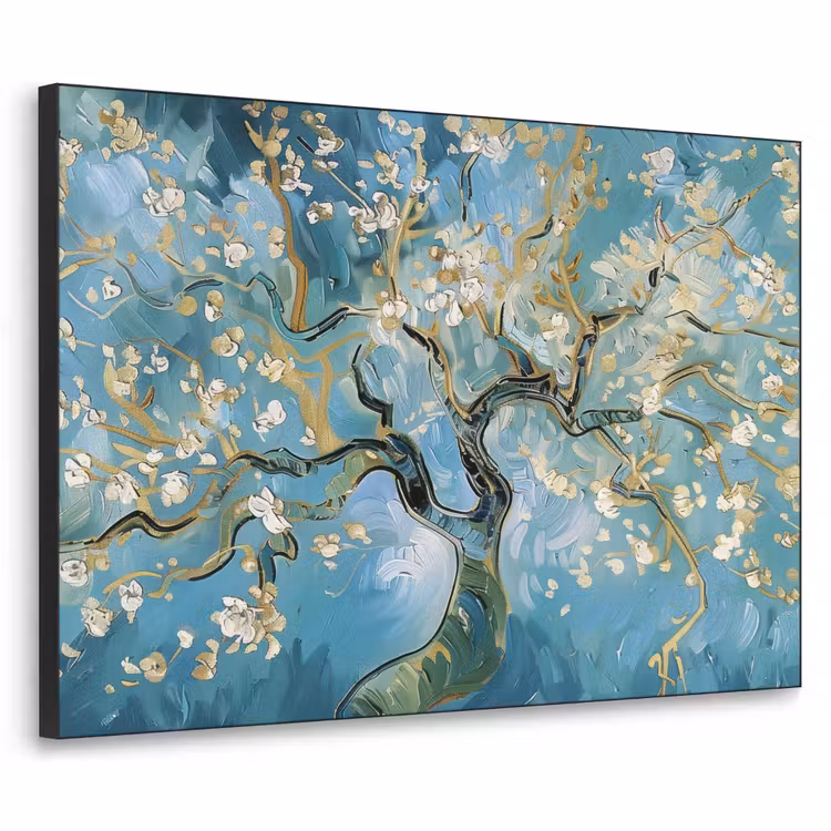 Art Frame - Amandelbloesem boom - Blauw - Abstract — 1