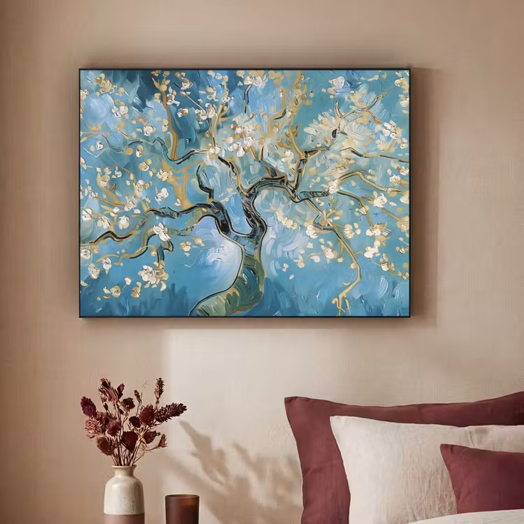 Art Frame - Amandelbloesem boom - Blauw - Abstract — 3