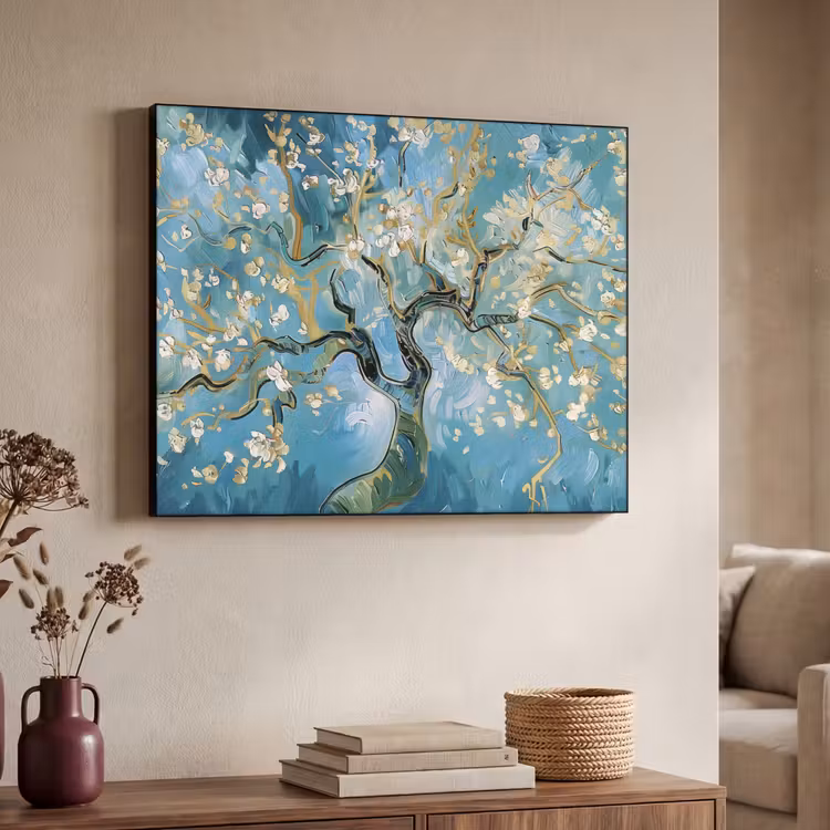 Art Frame - Amandelbloesem boom - Blauw - Abstract — 7