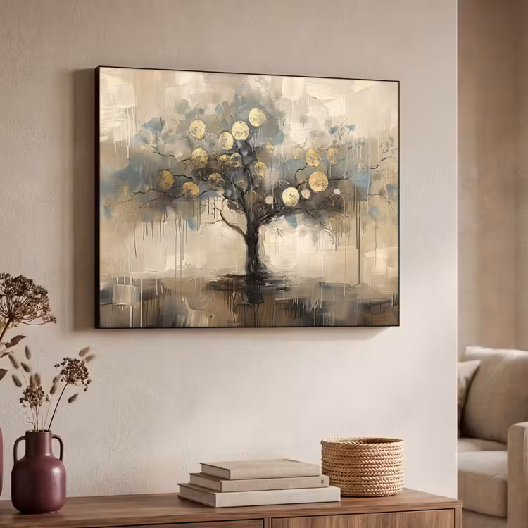 Art Frame - Beige - Abstract - Boom - Goud — 7