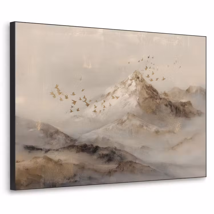 Art Frame - Berglandschap - Mist - Penseelstreken — 1