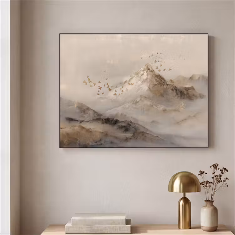 Art Frame - Berglandschap - Mist - Penseelstreken — 5