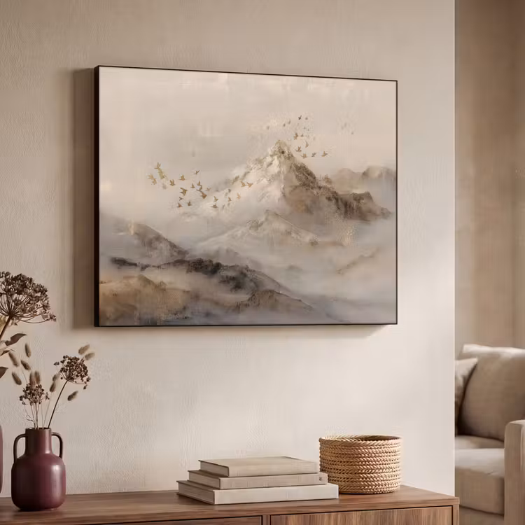 Art Frame - Berglandschap - Mist - Penseelstreken — 7