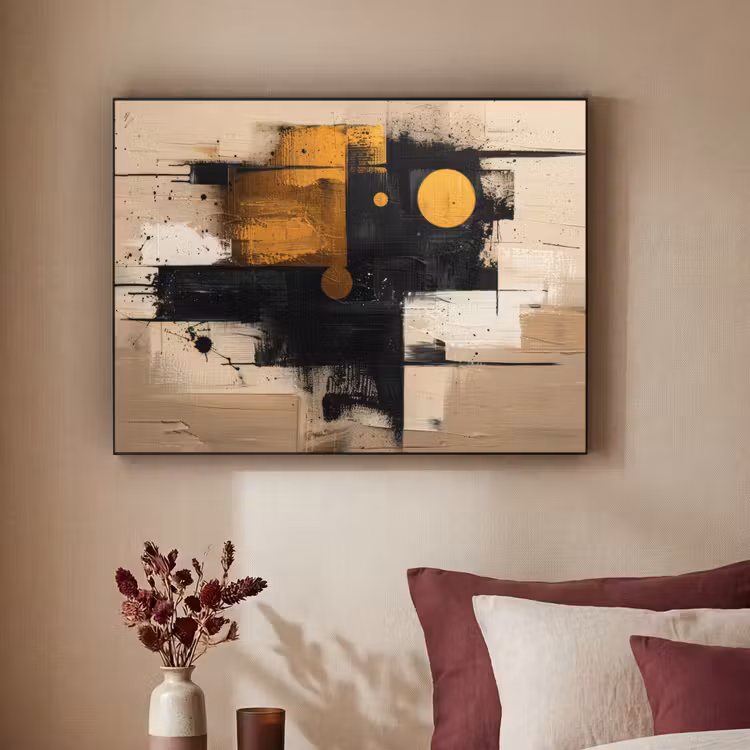 Art Frame - Abstract - Zwart - Goud - Modern — 3
