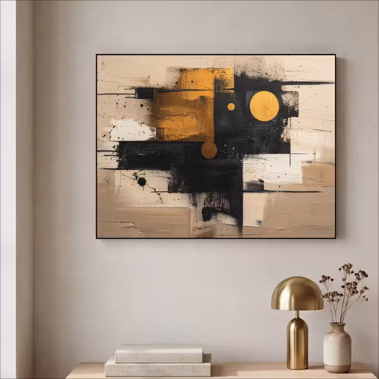 Art Frame - Abstract - Zwart - Goud - Modern — 5