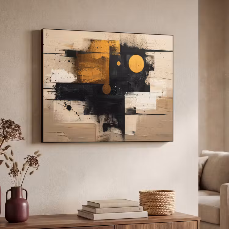 Art Frame - Abstract - Zwart - Goud - Modern — 7