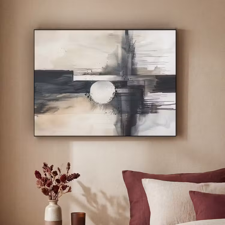 Art Frame - Abstract - Zwart wit - Verf - Modern — 3