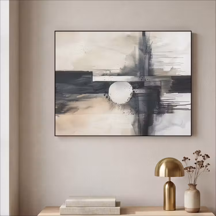 Art Frame - Abstract - Zwart wit - Verf - Modern — 5