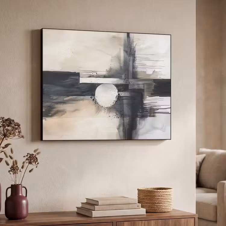 Art Frame - Abstract - Zwart wit - Verf - Modern — 7