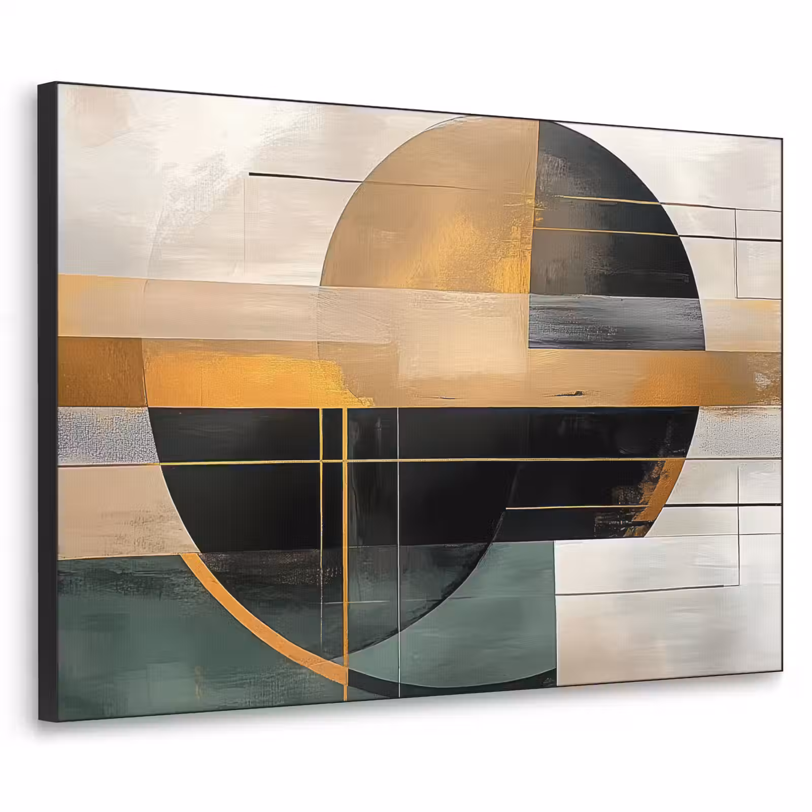 Art Frame - Abstract - Goud - Brons - Groen - Vormen - Modern — 1
