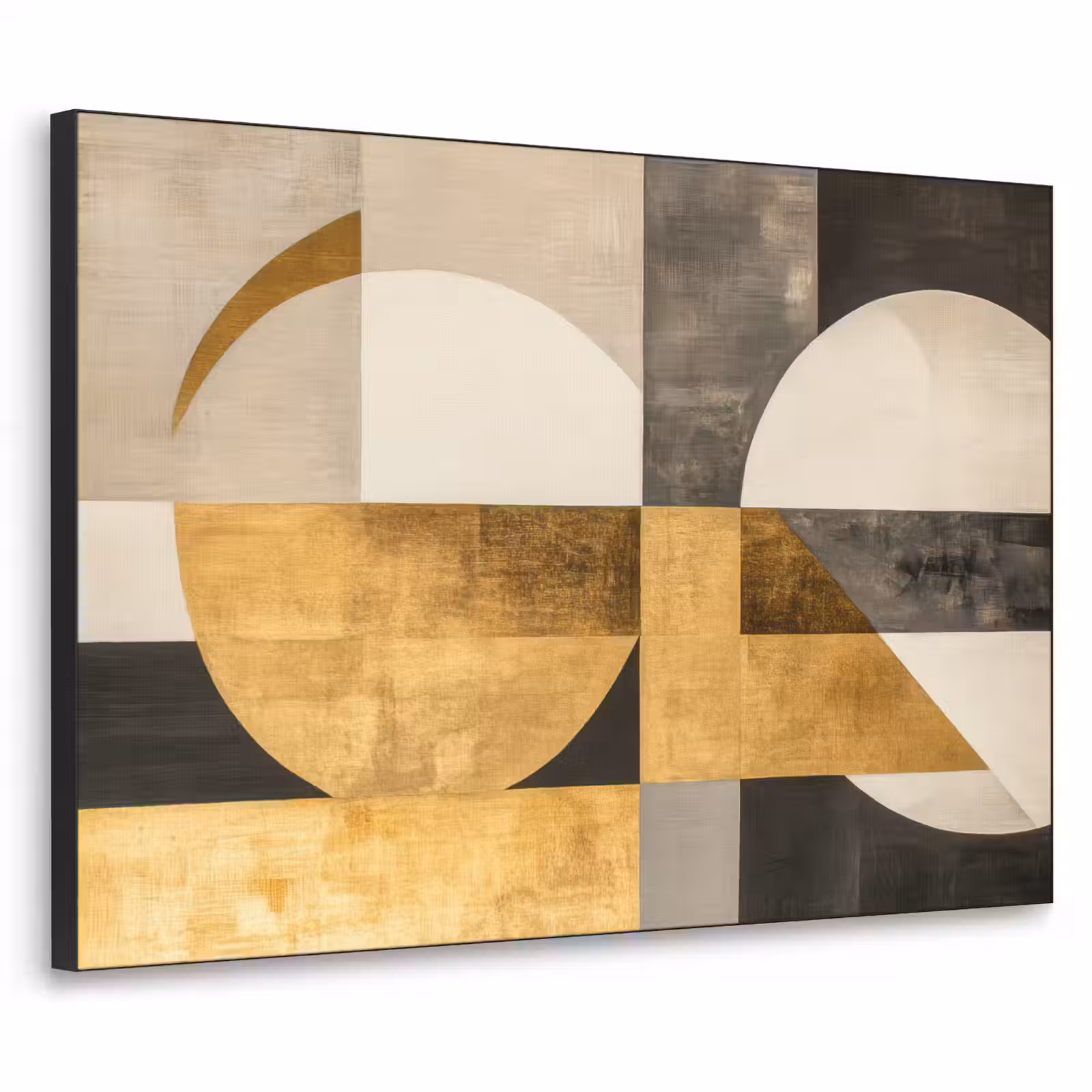 Art Frame - Abstract - Goud - Grijs - Vormen - Geometrisch — 1