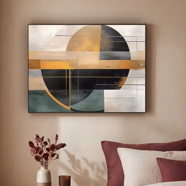 Art Frame - Abstract - Goud - Brons - Groen - Vormen - Modern — 3