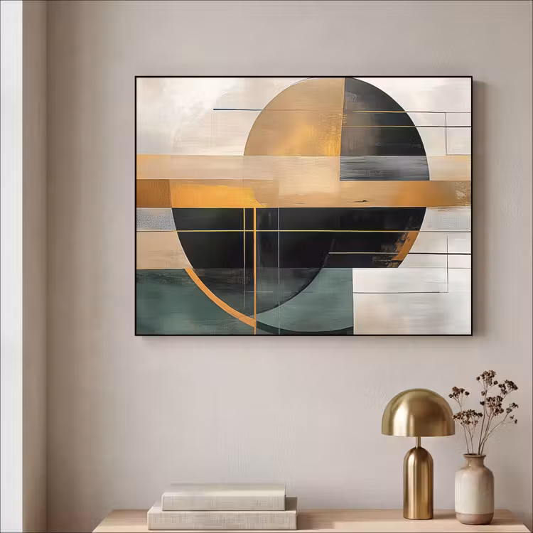 Art Frame - Abstract - Goud - Brons - Groen - Vormen - Modern — 5