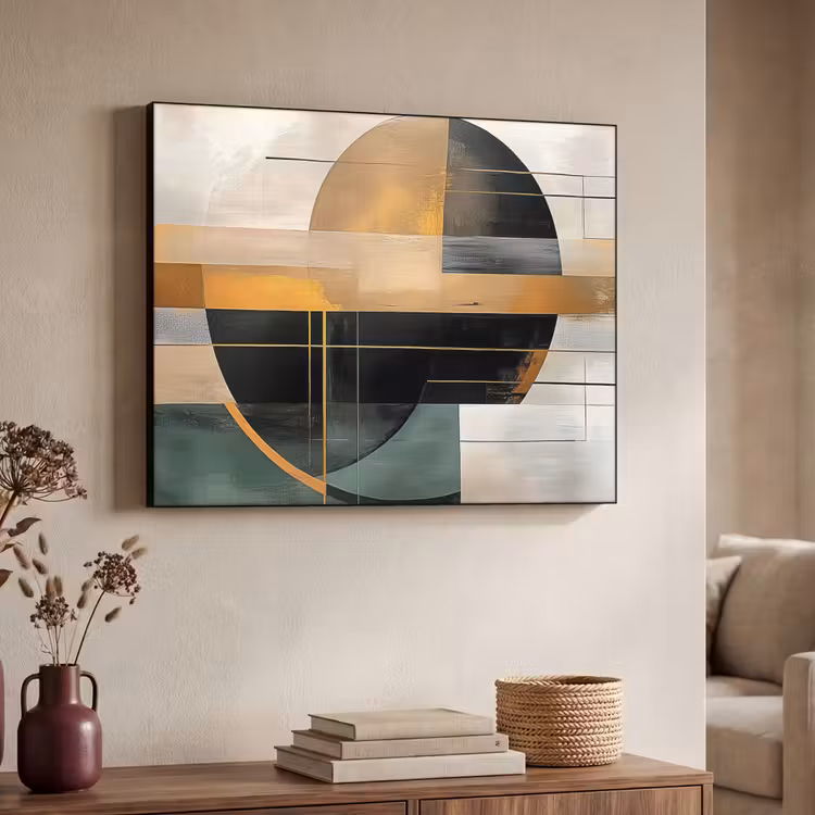 Art Frame - Abstract - Goud - Brons - Groen - Vormen - Modern — 7