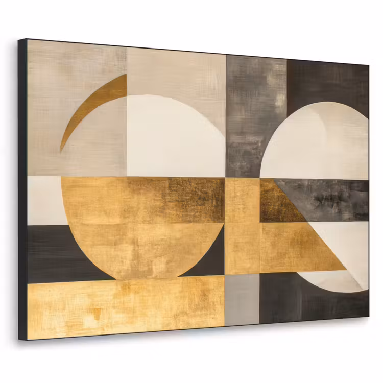 Art Frame - Abstract - Goud - Grijs - Vormen - Geometrisch — 1
