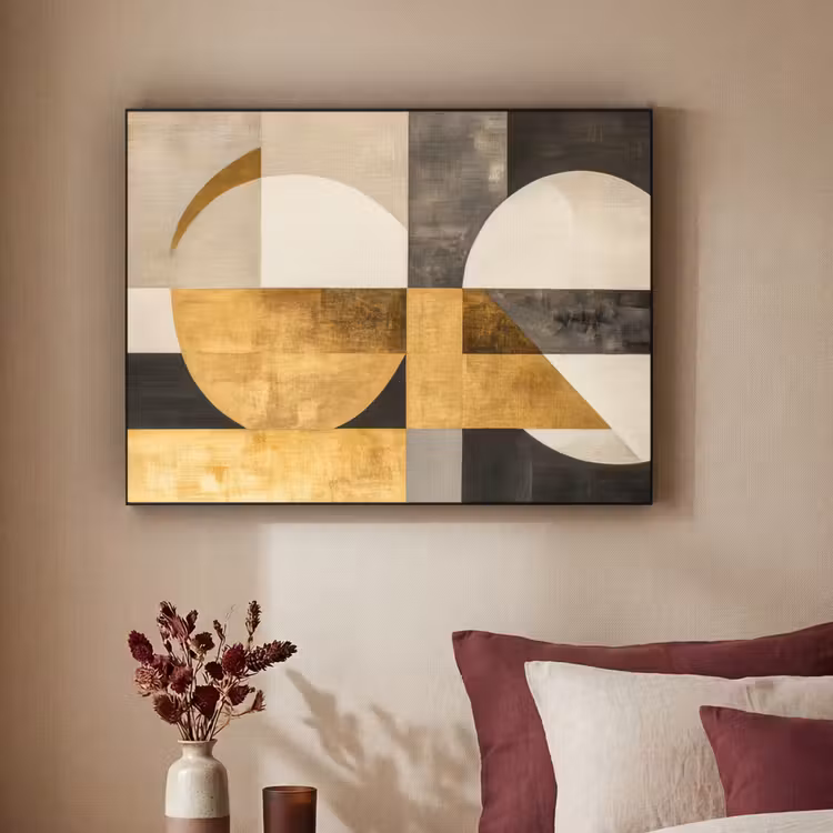 Art Frame - Abstract - Goud - Grijs - Vormen - Geometrisch — 3