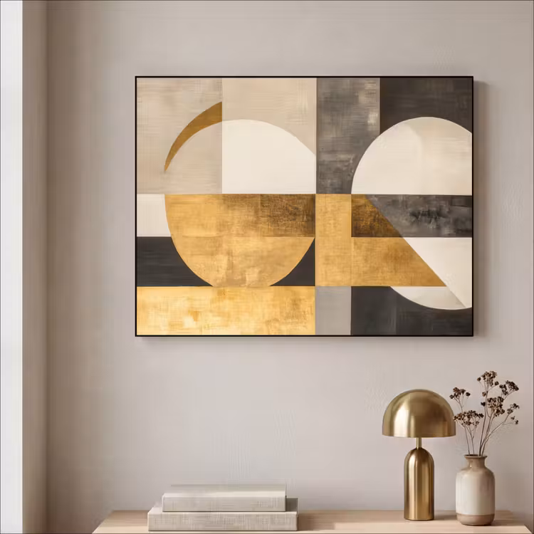 Art Frame - Abstract - Goud - Grijs - Vormen - Geometrisch — 5