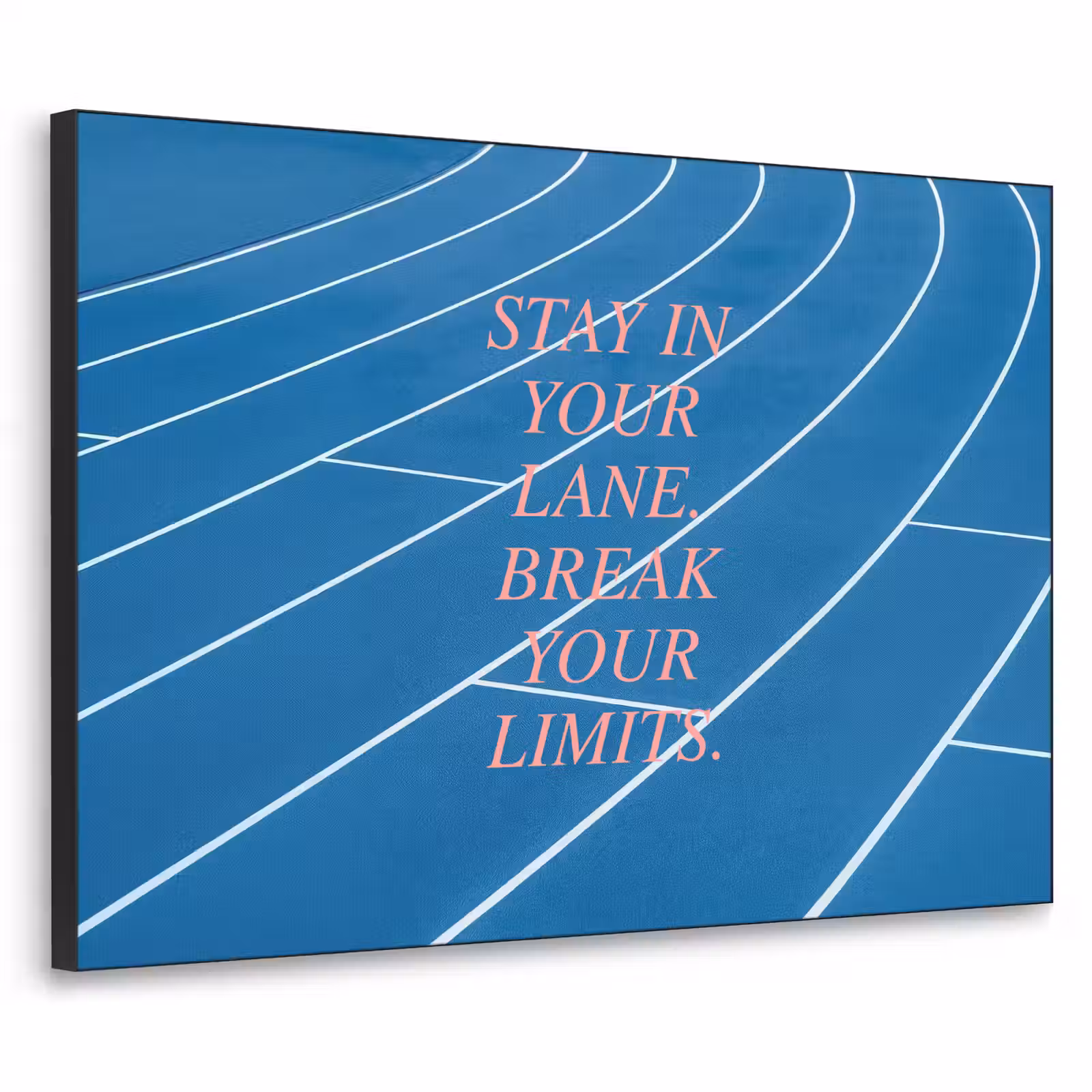 Art Frame - Atletiekbaan - Blauw - Tekst -Roze — 1
