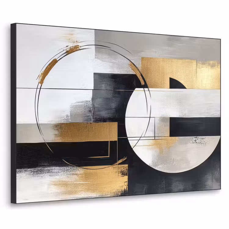 Art Frame - Abstract - Goud - Zilver - Vormen - Aesthetic — 1