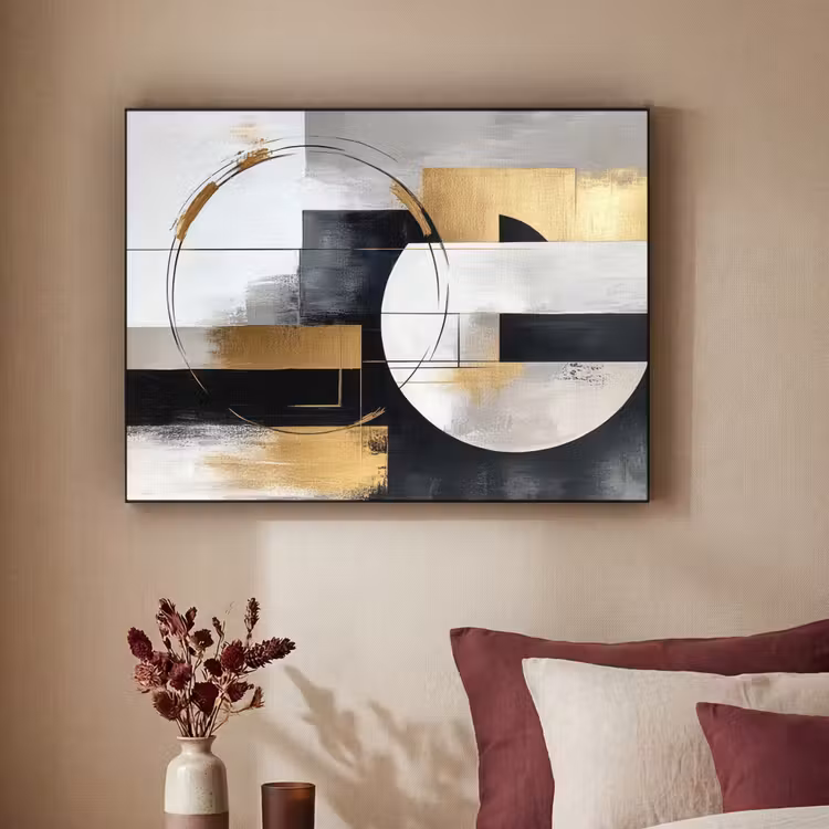 Art Frame - Abstract - Goud - Zilver - Vormen - Aesthetic — 3
