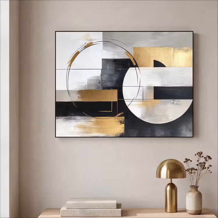 Art Frame - Abstract - Goud - Zilver - Vormen - Aesthetic — 5