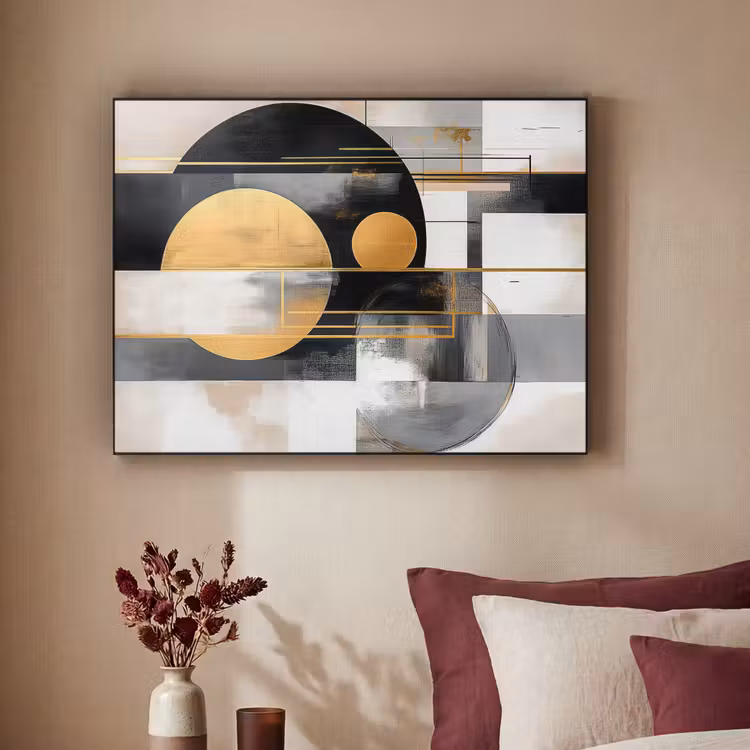 Art Frame - Abstract - Goud - Zilver - Vormen - Aesthetic - Modern — 3