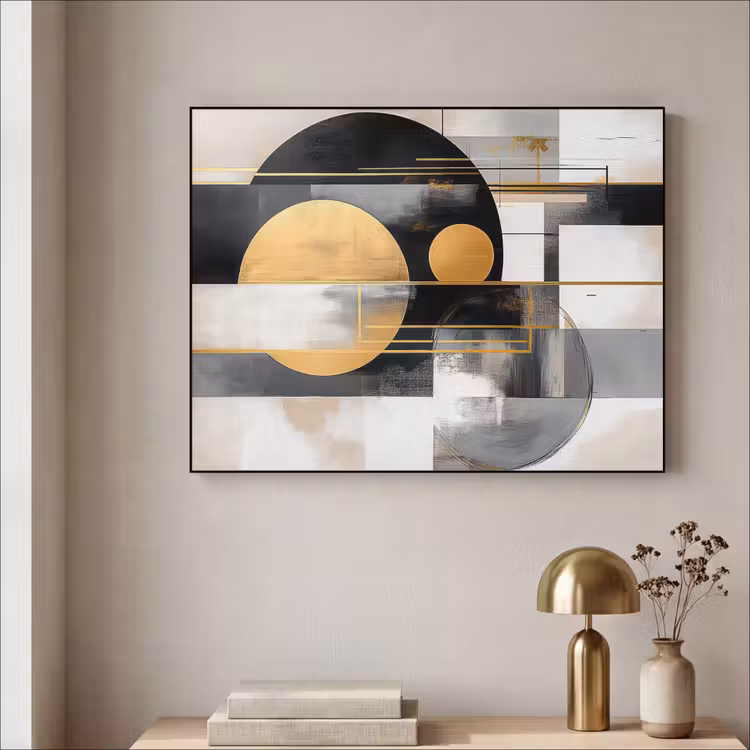 Art Frame - Abstract - Goud - Zilver - Vormen - Aesthetic - Modern — 5