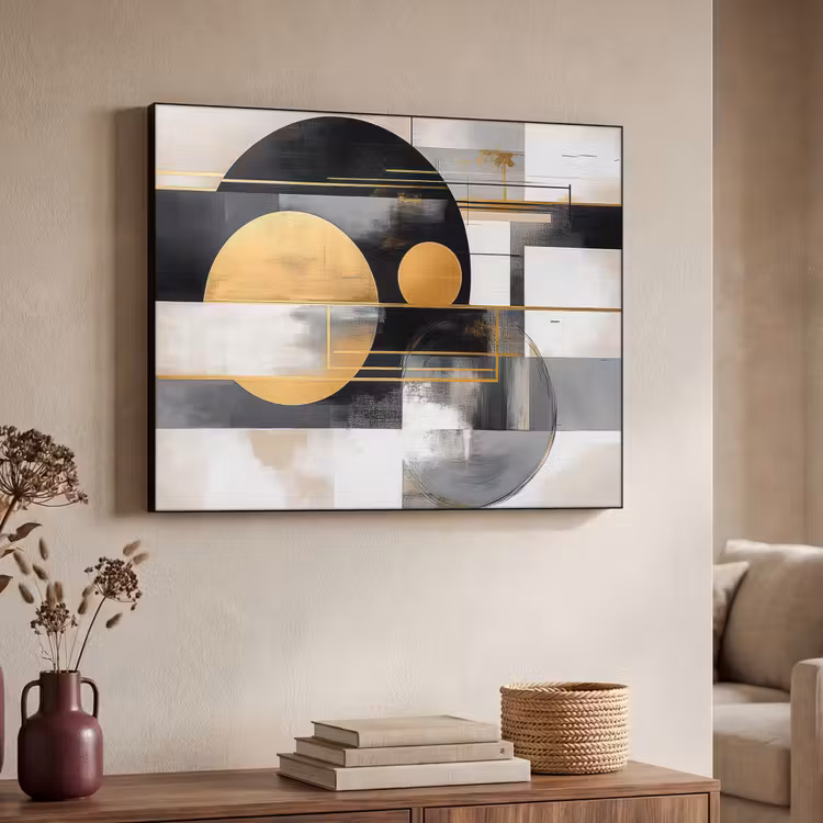 Art Frame - Abstract - Goud - Zilver - Vormen - Aesthetic - Modern — 7