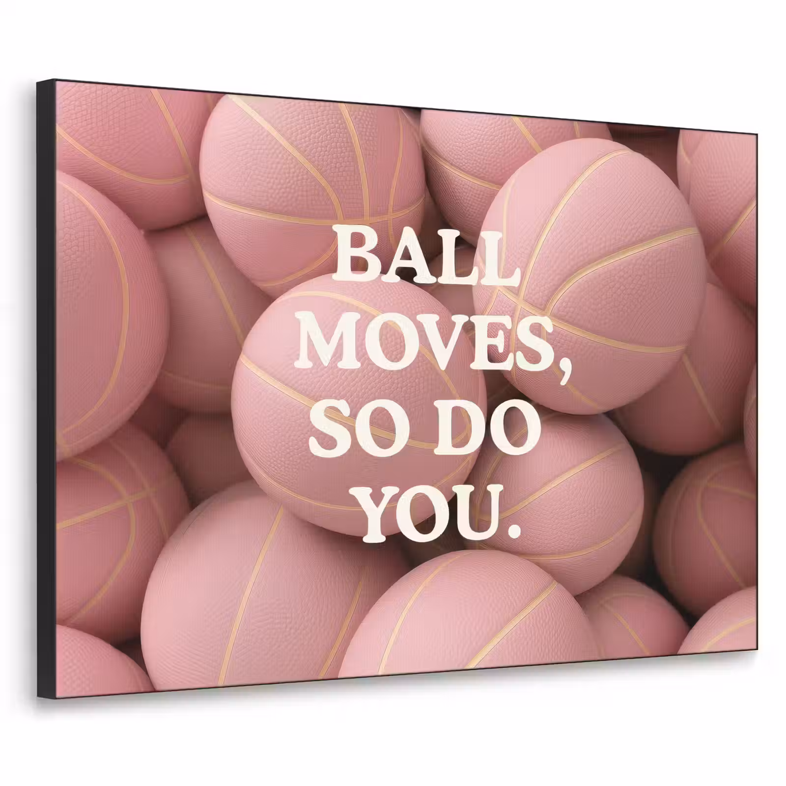 Art Frame - Basketballen - Roze - Quote - Sportief — 1