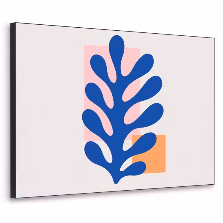 Art Frame - Abstract - Blad - Blauw - Rechthoeken — 1