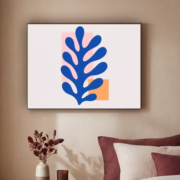 Art Frame - Abstract - Blad - Blauw - Rechthoeken — 3