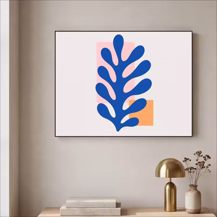 Art Frame - Abstract - Blad - Blauw - Rechthoeken — 5