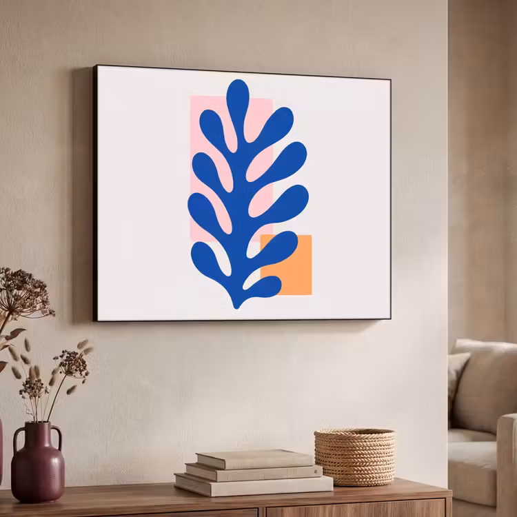 Art Frame - Abstract - Blad - Blauw - Rechthoeken — 7
